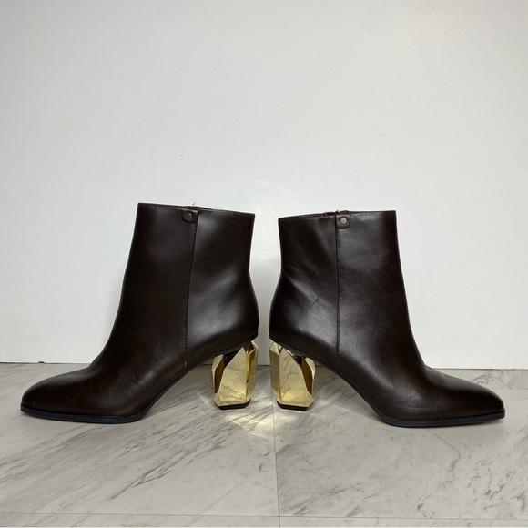 Franco Sarto Tiera Brown Leather Bootie 8 1/2 M - Picture 8 of 16